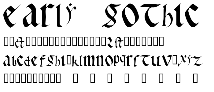 Early Gothic bold font